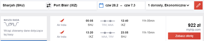 rezerwacja lotów do indii