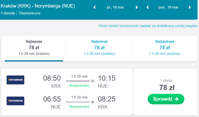 norymberga tanie loty