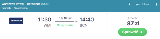 zarezerwuj lot do barcelony