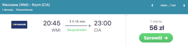 zarezerwuj lot do rzymu