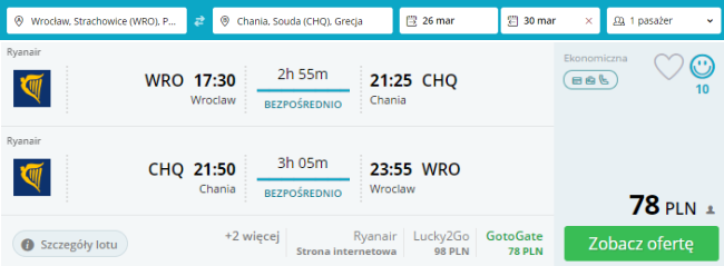 rezerwacja lotów na Kretę
