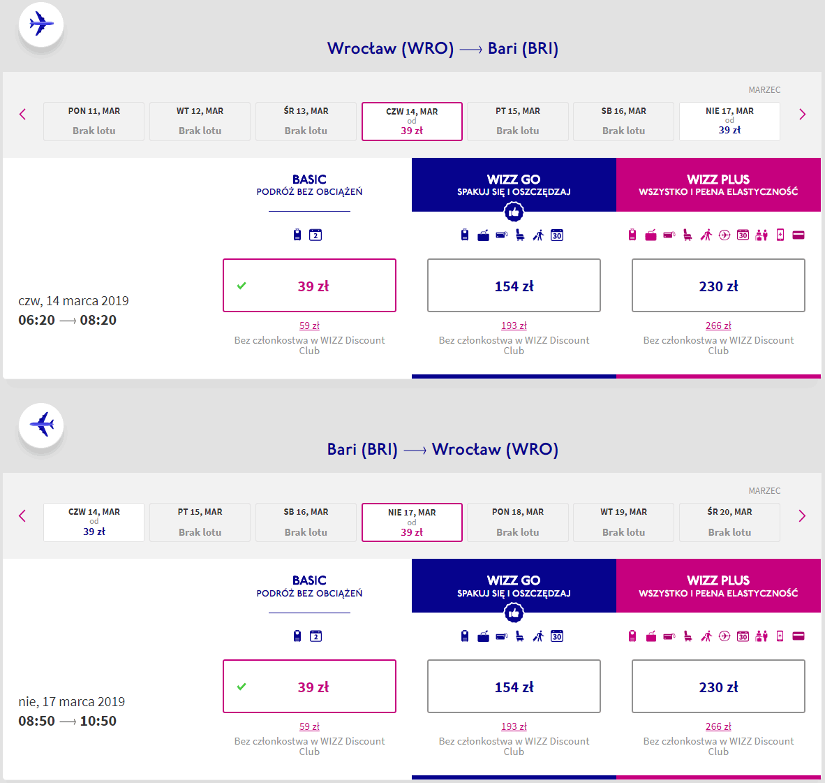 rezerwacja lotów z wrocławia do bari