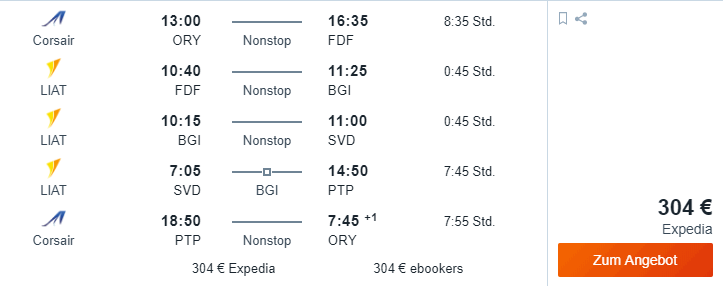 rezerwacja biletów na Karaiby