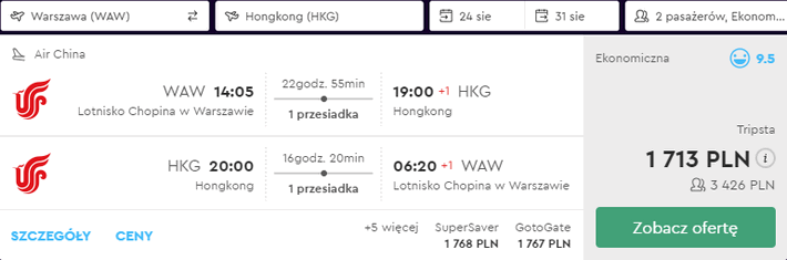 rezerwacja lotów do Hongkongu