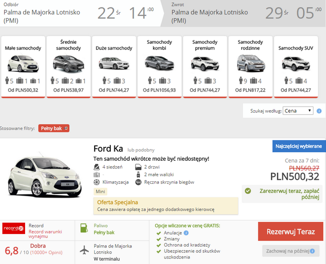 auto na Majorce