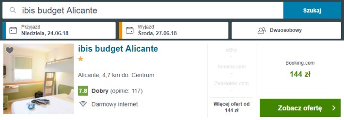Rezerwacja noclegu w Alicante
