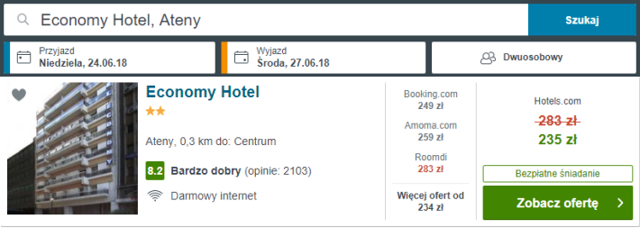 Rezerwacja obiektu w Atenach