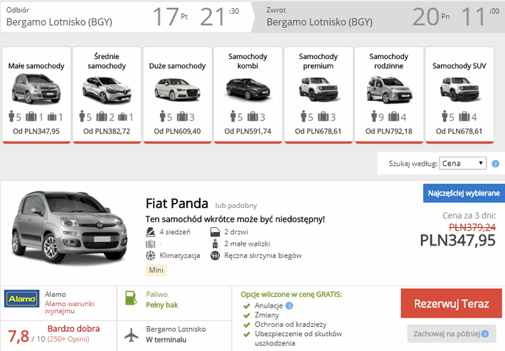 auto w Bergamo