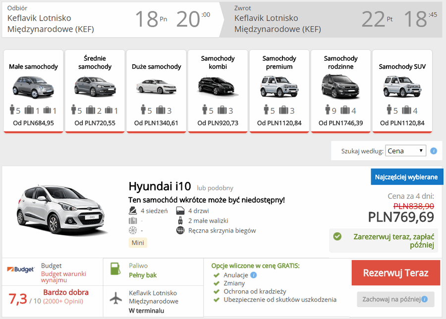 auto na islandii
