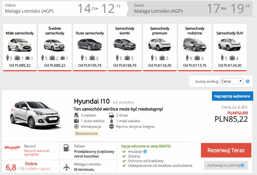auto w maladze