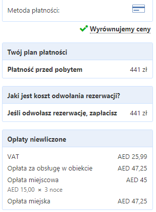dubaj potwierdzenie