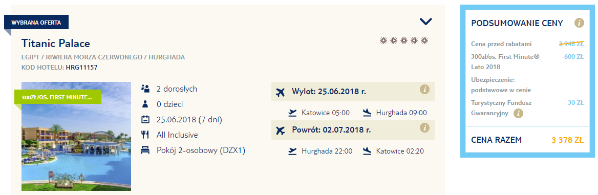 egipt rezerwacja