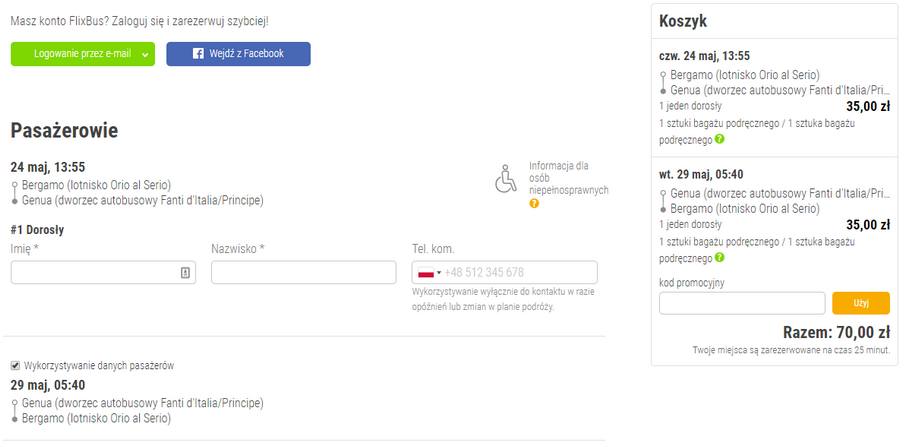 rezerwacja przejazdów