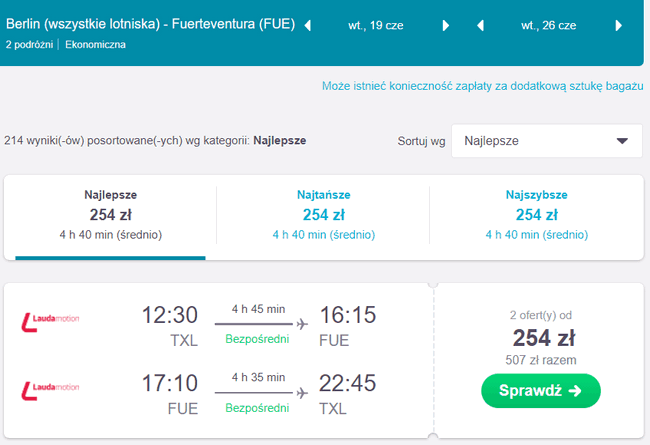 rezerwacja lotów do hiszpanii