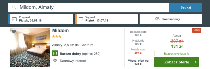 hotel w kazachstanie