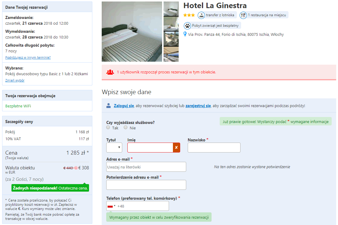 la ginestra hotel