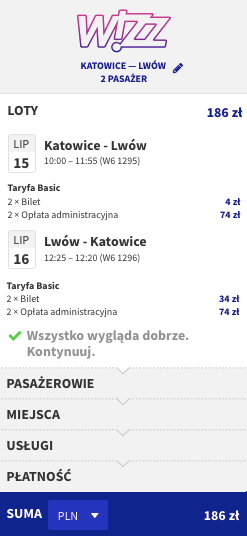 zarezerwuj lot do lwowa