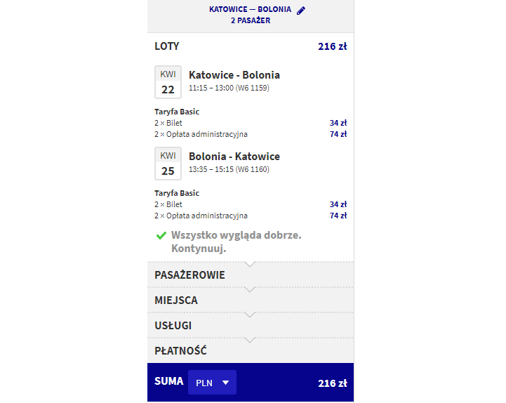 rezerwacja lotów z katowic do bolonii