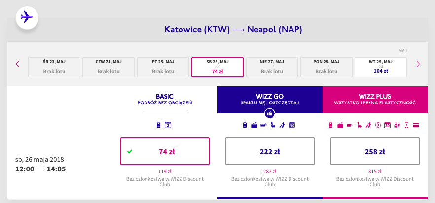 zarezerwuj lot do neapolu
