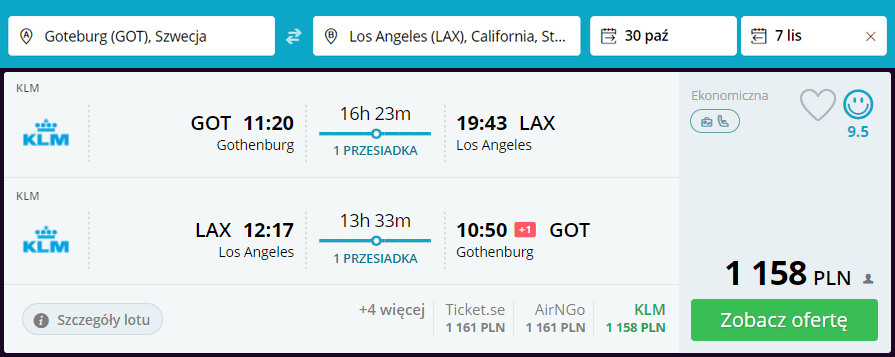 rezerwacja lotów do los angeles