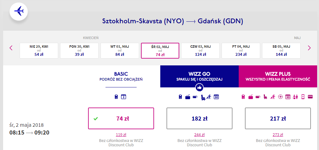 szwecja loty