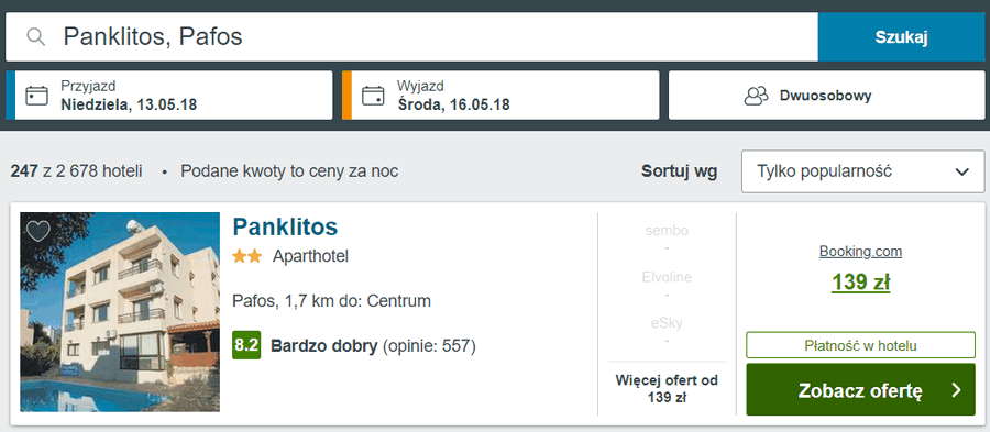 noclegi na cyprze