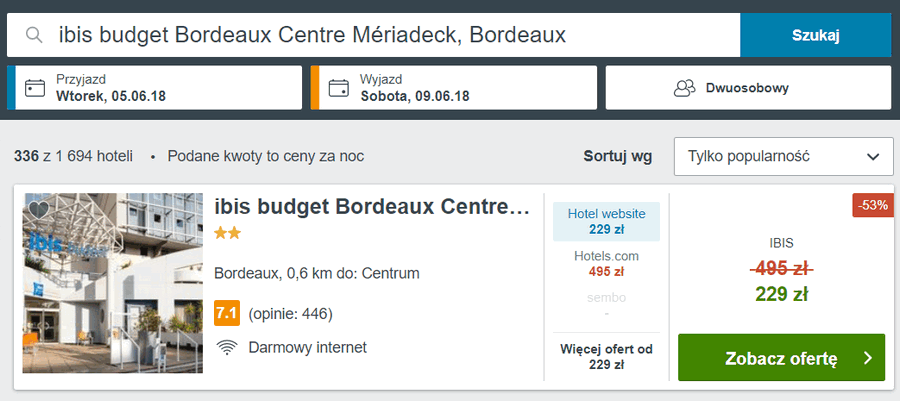 rezerwacja noclegu we francji