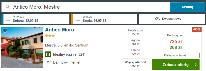 wenecja noclegi