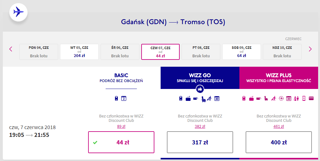 tromso loty