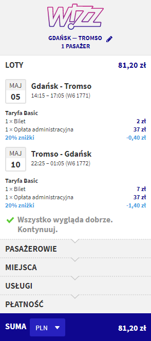 rezerwacja lotów do Tromso