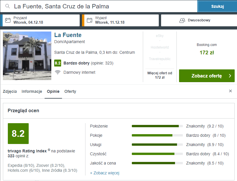 noclegi na La Palmie