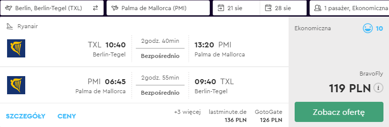 rezerwacja lotów na Majorkę