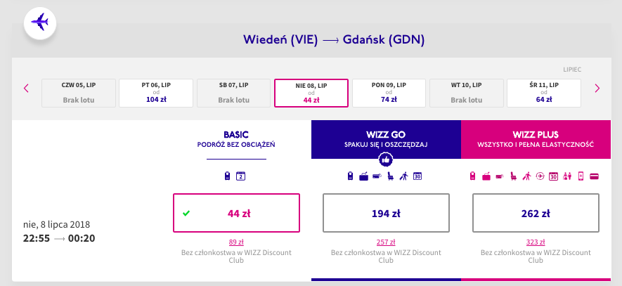 zarezerwuj lot z wiednia