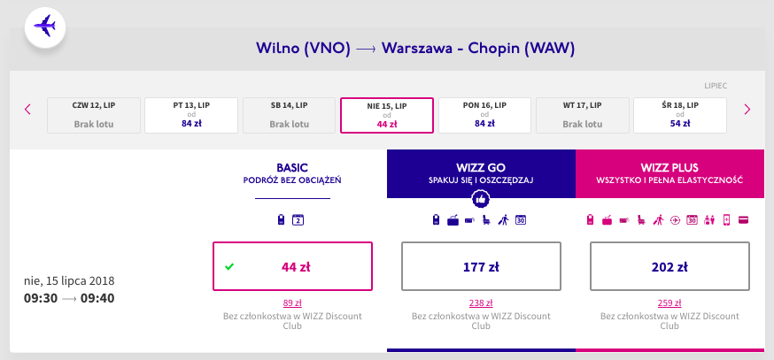 zarezerwuj lot do warszawy