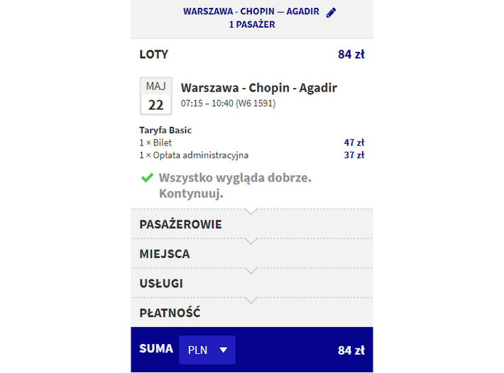 rezerwacja lotów z warszawy do agadiru