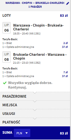 rezerwacja lotów z warszawy do brukseli