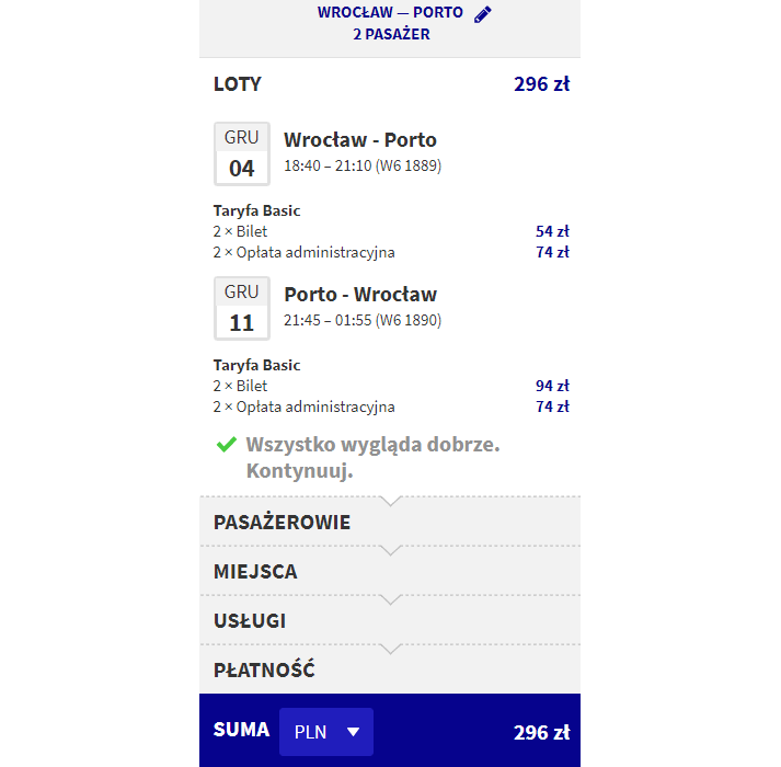 rezerwacja lotów z wrocławia do porto