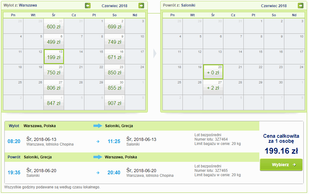 rezerwacja lotów z warszawy do salonik