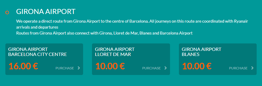 Girona bilet dojazd