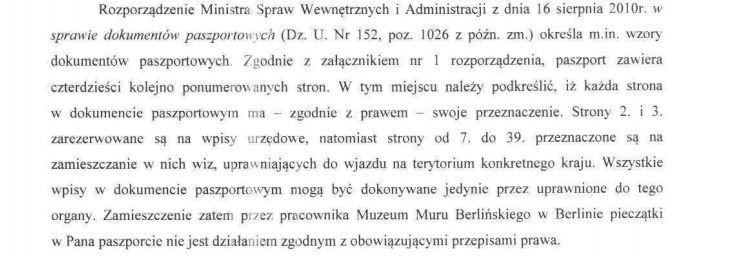Informacja o paszportach i pieczątkach