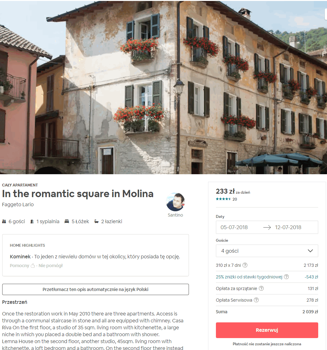 apartament molina como