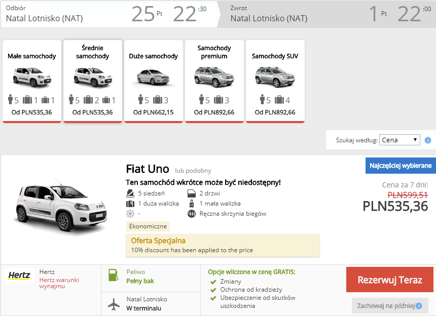 rezerwacja auta
