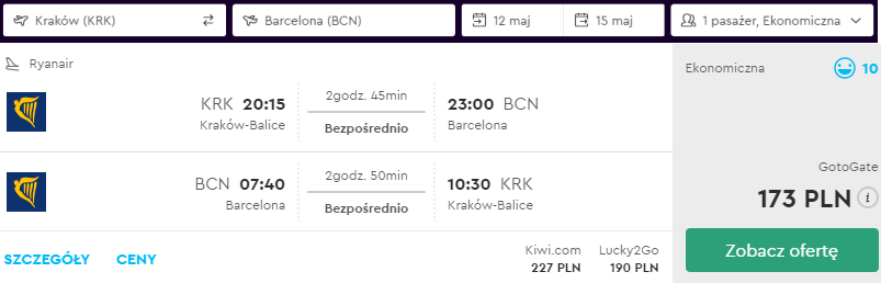 barcelona bilety