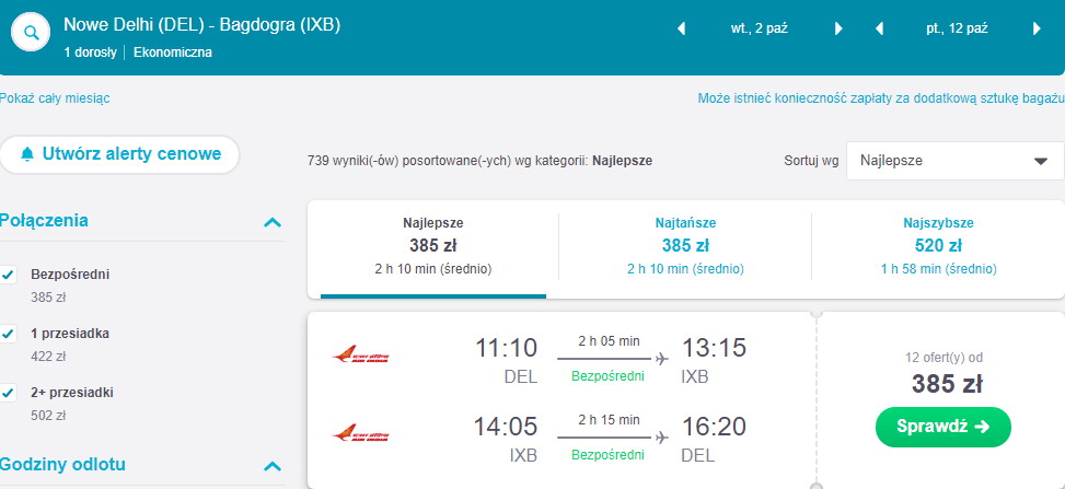 Rezerwacja przelotów do Bagdogry