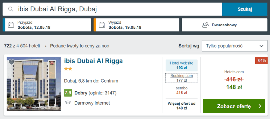 noclegi w dubaju w hoteli ibis