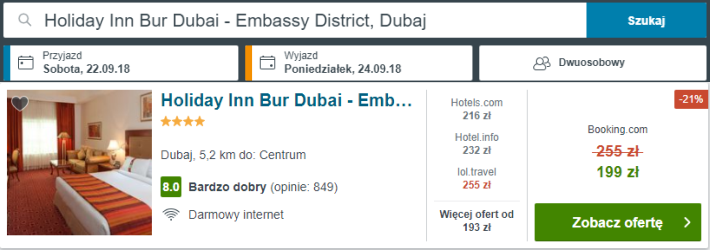Rezerwacja obiektu w Dubaju