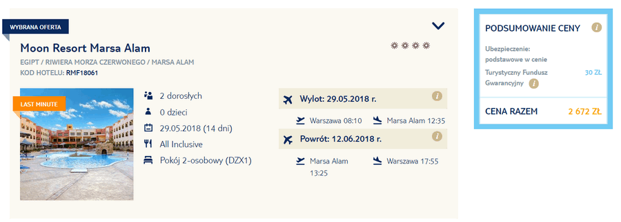 wczasy w egipcie z warszawy