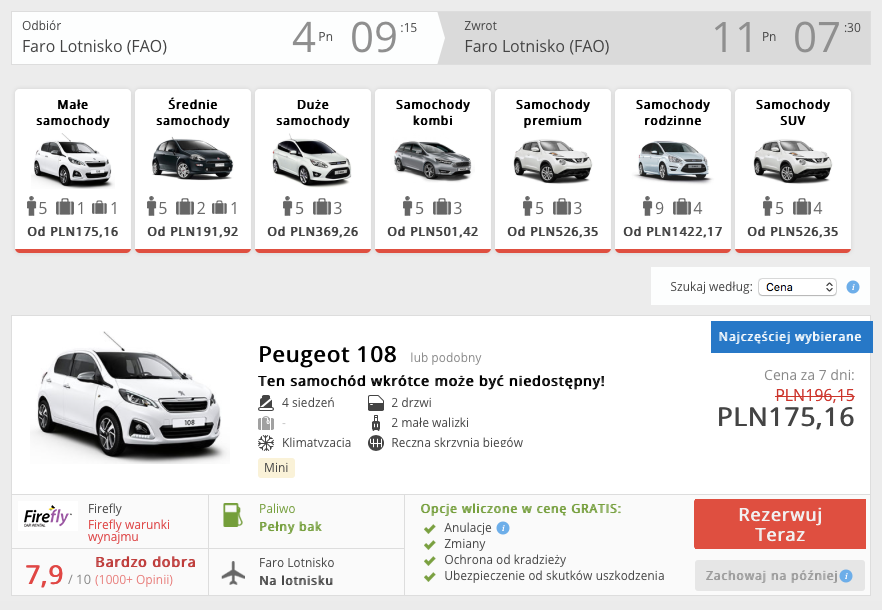 auto w portugalizai