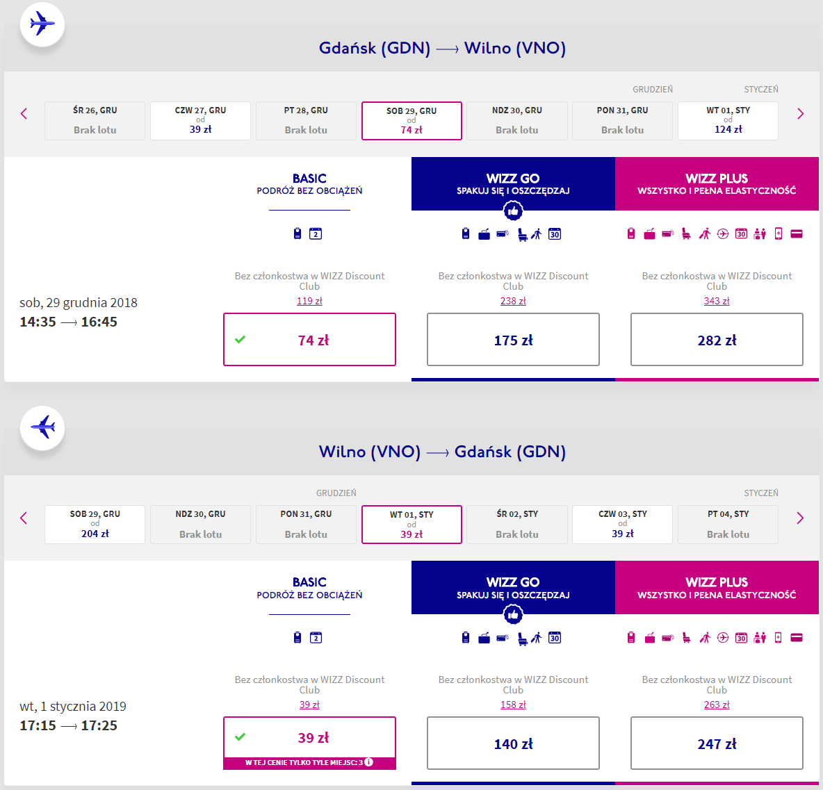 rezerwacja lotów z gdańska do wilna
