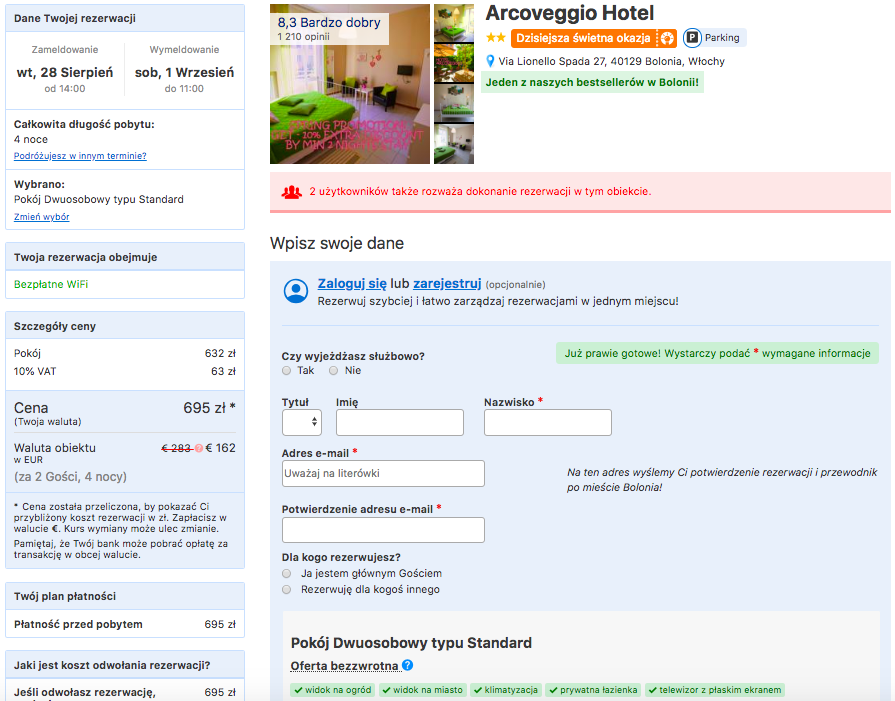zarezerwuj hotel w bolonii